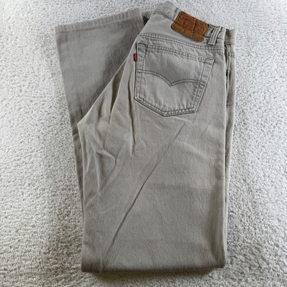 Vtg 80s Levi's 501 0657 Mens 30x33 Gray Jeans Denim‎ Button Fly Straight CLEAN